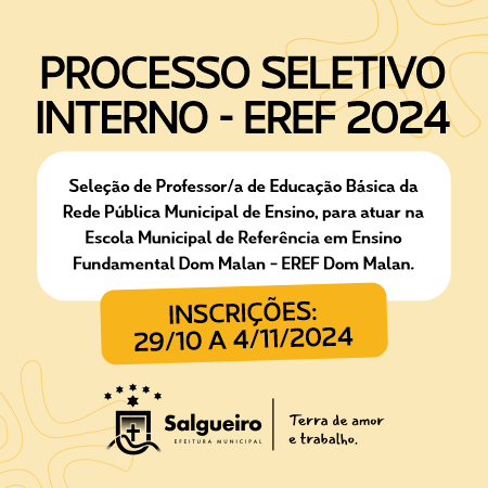 Seleção Interna EREF 001/2024.